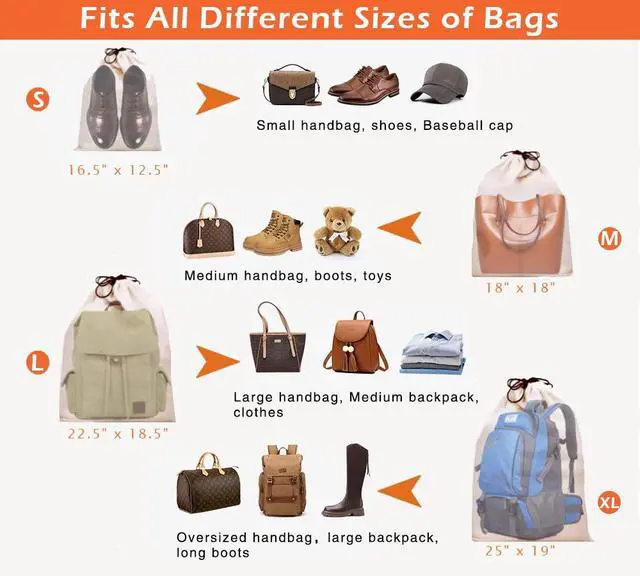 Alt view image 3 of 7 - Cotton Breathable Dust-proof Drawstring Storage Pouch Bag (Pack 3 L)