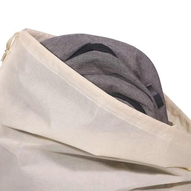 Alt view image 4 of 7 - 10 Pack Jumbo Dustproof Drawstring Bags Dust Covers Large Non-Woven Fabric Cloth Storage Pouch String Bag for Handbags Purses, Beige