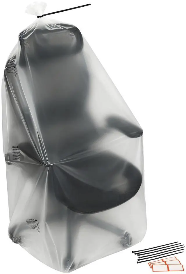 Main image of Large Clear Plastic Bags for Storage 6-Pack - Waterproof Extra Large Plastic Bags with Zip Ties, Heavy-Duty Cover for Rugs, Patio Cushions, Décor & Oversized Items - 45 x 65 Inches