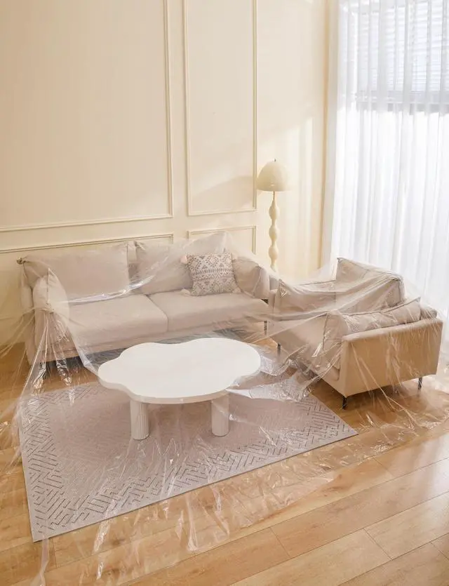 Alt view image 7 of 7 - Plastic Sofa Bag Clear Couch Cover,Moving & Storage Sofa Bag, Dust-Proof Waterproof Plastic Furniture Cover,134-Inch Long by 46-Inch Wide