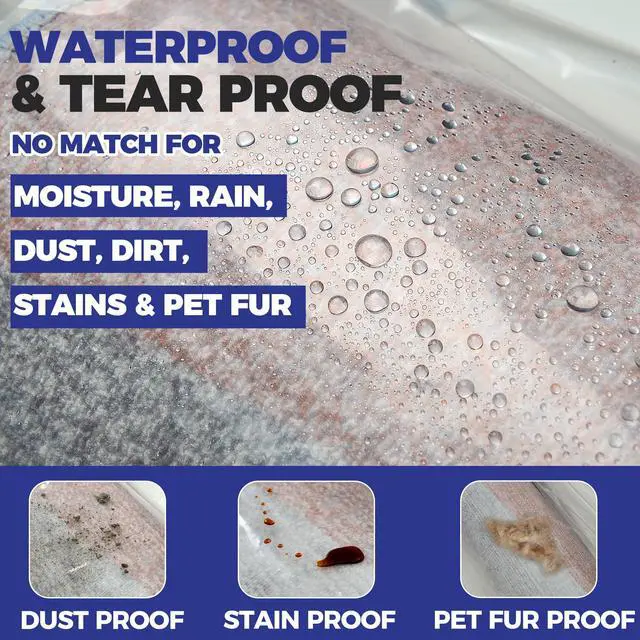 Alt view image 5 of 7 - Heavy Duty Rug Storage Bag - Reusable Rug Shipping Bag, Waterproof Plastic Rug Cover - Fits Rolled Carpet Up to 9 x 12 Feet, 4 Mil Thick Tear Proof Plastic Storage Bag - 1 Clear Bag, 130 x 26 Inches