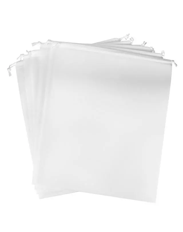 Alt view image 7 of 7 - Drawstring Dust Covers, 6 Pcs Breathable Non-woven Fabric Large Cloth Storage Pouch String Bag for Handbags Purses Shoes