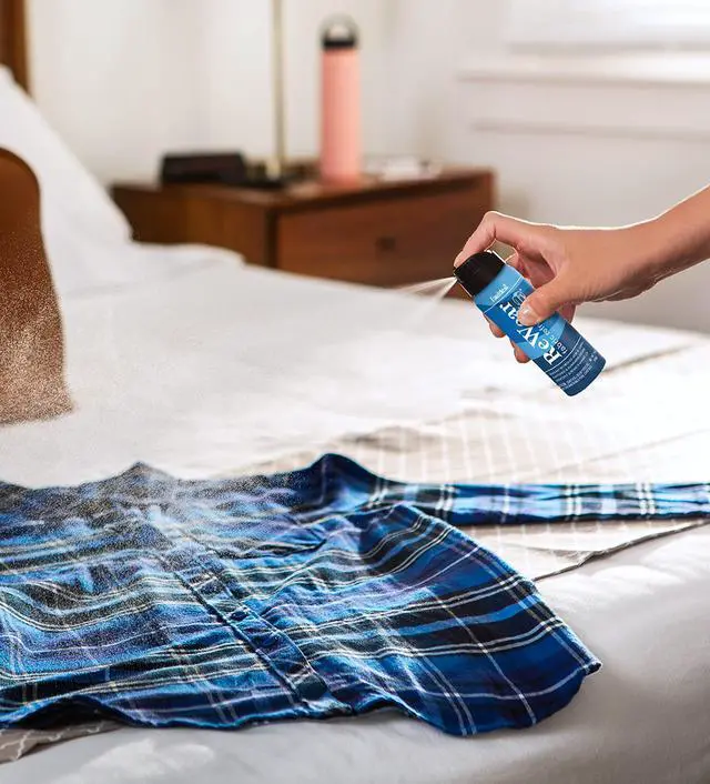 Alt view image 5 of 6 - ReWear Dry Wash Spray for Clothing Wrinkle Remover, Fabric Refresher Spray, Captures Odors Like Dry Shampoo for Clothes: Fresh Look W/Out Laundry, 3oz (Mini 3 Pack)