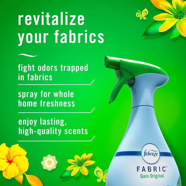 Alt view image 2 of 7 - Fabric Spray Air Freshener, Odor-Fighting Fabric Refresher, Sneaker Balls Alternative, Couch Cleaner, Linen Spray, Multi-Use, Gain Original Scent, 23.6 fl oz