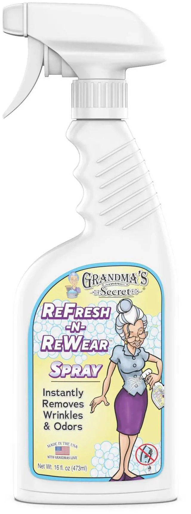 Main image of ReFresh N ReWear Spray - Instantly Removes Wrinkles & Odors - Wrinkle Release, Fabric Refresher Spray, Chlorine, Bleach and Toxin-Free - 16 Ounce