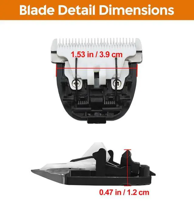 Alt view image 4 of 5 - 3 PCS Replacement 35 Teeth Dog Grooming Clipper Blades, Low Noise Dog Trimmer for Grooming,Sharp Titanium Alloy Ceramic Grooming Clipper Blade