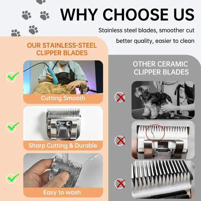 Alt view image 2 of 7 - 10# Clipper Blades Pet Grooming Clipper Replacement Blades