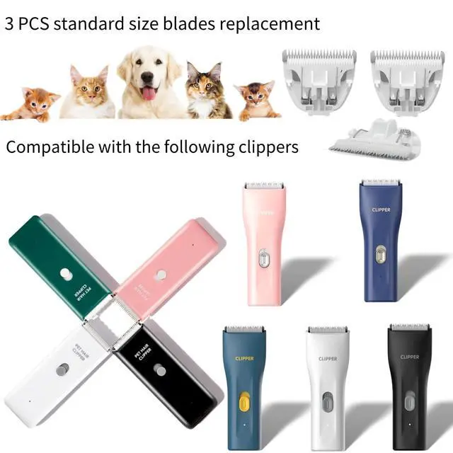 Alt view image 2 of 6 - 3 PCS Standard Size Replaceable Ceramic Blades Set Pet Hair Clipper,Cat Dog Common Use Clipper Blade(#AP005)