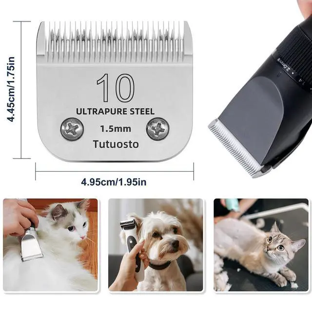 Alt view image 3 of 7 - 10# Clipper Blades Pet Grooming Clipper Replacement Blades Detachable Blade Compatible with andis/wahl/Oster Dog Clippers