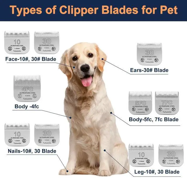 Alt view image 5 of 7 - 10# Clipper Blades Pet Grooming Clipper Replacement Blades Detachable Blade Compatible with andis/wahl/Oster Dog Clippers