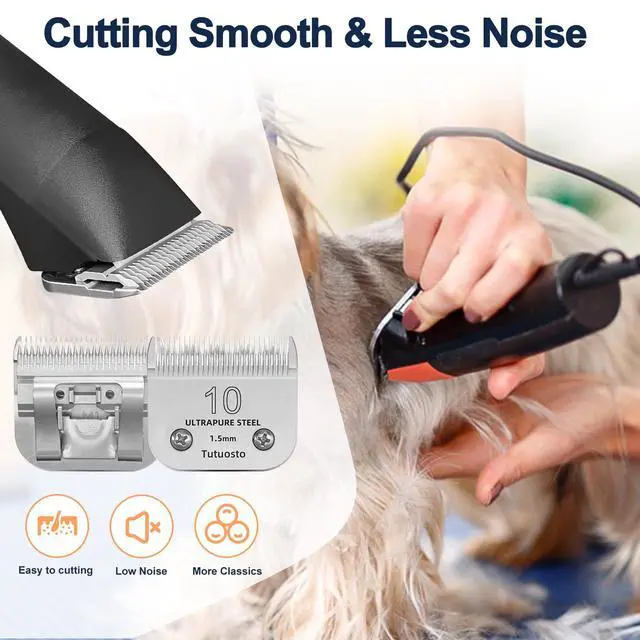 Alt view image 7 of 7 - 10# Clipper Blades Pet Grooming Clipper Replacement Blades Detachable Blade Compatible with andis/wahl/Oster Dog Clippers