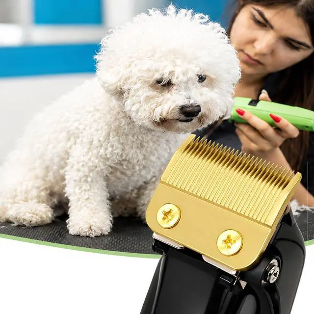 Alt view image 6 of 7 - 2 Set Replacement Clipper Blades 1037-400 Compatible with Wahl 30-15-10,Professional Animal Standard Adjustable Blade Set,Ceramic Dog Blade Set