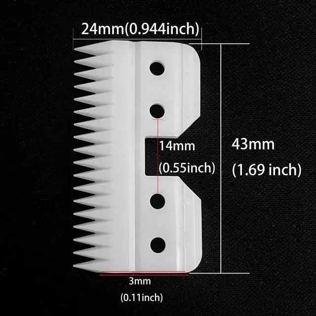 Alt view image 3 of 7 - 3pcs Oster Fast Feed Clipper Ceramic Blade - Pet Dog Cat Grooming Clipper Replacement Blades, for A5 Trimmer Series, for Andis 18 Teeth Detachable Ceramic Blade Part, for Wahl KM2 KM5 KM10