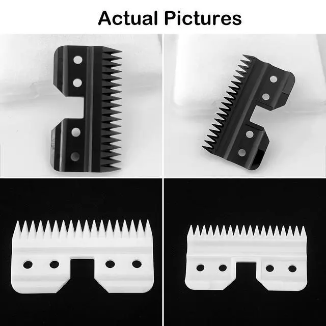 Alt view image 4 of 7 - 3pcs Oster Fast Feed Clipper Ceramic Blade - Pet Dog Cat Grooming Clipper Replacement Blades, for A5 Trimmer Series, for Andis 18 Teeth Detachable Ceramic Blade Part, for Wahl KM2 KM5 KM10