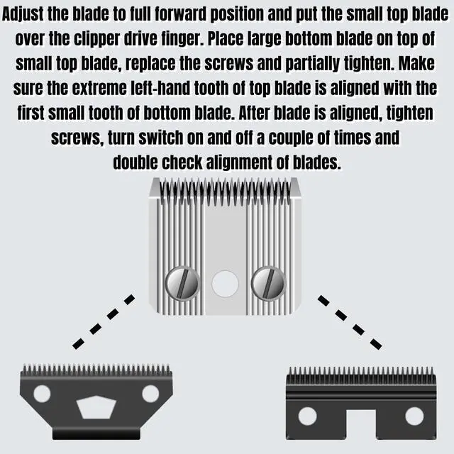 Alt view image 4 of 5 - Pet Clipper Replacement Blades, Compatible with Wahl Moser Rex 1230 Animal Clipper, Adjustable Lengths, Made of Stainless Steel, Rust Resistant, Precise Cutting.