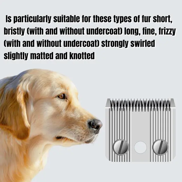 Alt view image 5 of 5 - Pet Clipper Replacement Blades, Compatible with Wahl Moser Rex 1230 Animal Clipper, Adjustable Lengths, Made of Stainless Steel, Rust Resistant, Precise Cutting.