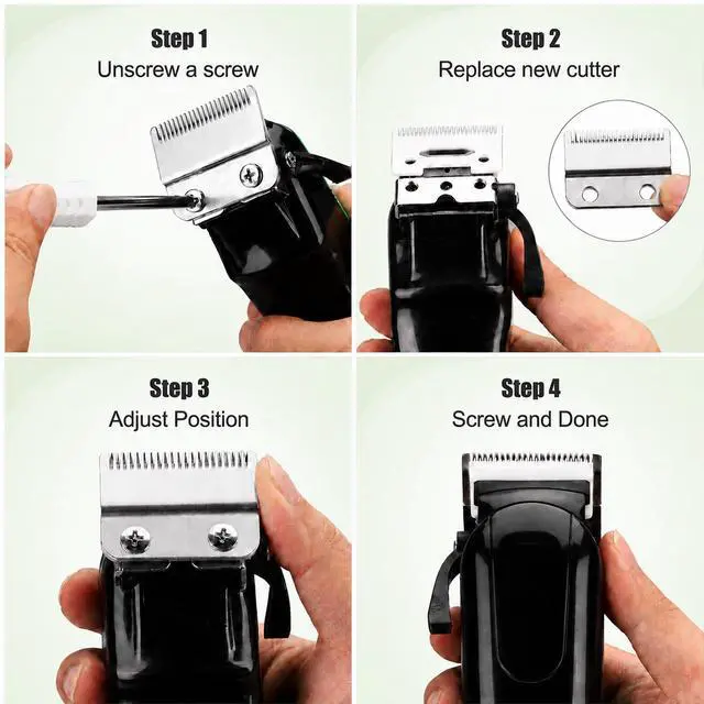Alt view image 5 of 7 - Replacement Clipper Blade Compatible with W-AHL #30-15-10 Pro Ion, Iron Horse, Show Pro Plus, U-Clip, and Deluxe U-ClipProfessional Pet Animal Dog Standard Adjustable Blade Set