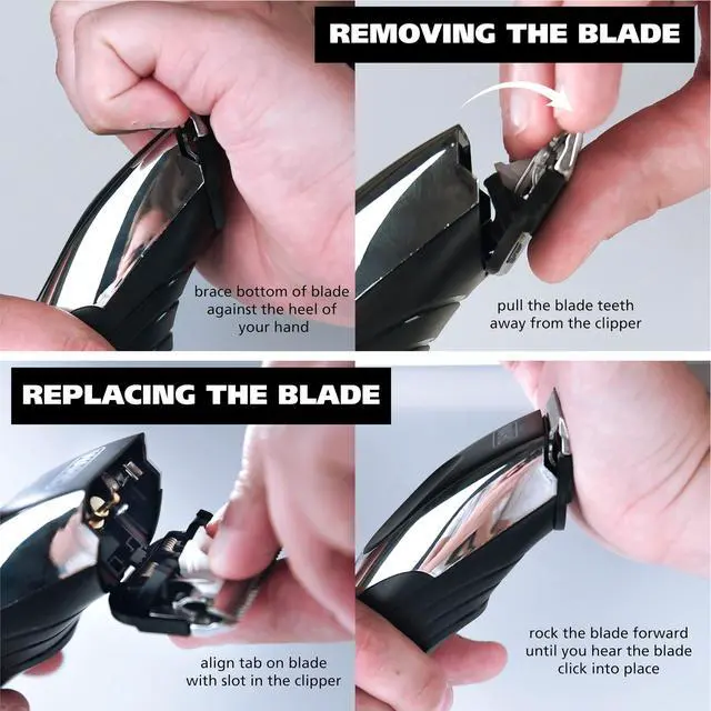 Alt view image 6 of 7 - Clipper Detachable Cordless Hair Clipper Blade Replacement Set, Compatible 6275LP/9179/9590/9591/9639/9645/9649LP/9655/79434/79003/79005 Model 2167