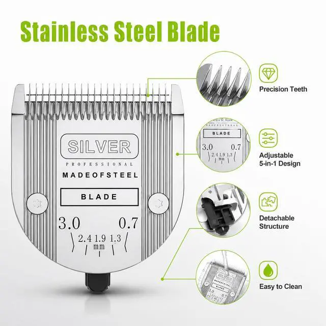Alt view image 2 of 6 - Adjustable 5 in 1 Replacement Blades Compatible with WAHL Bravura .ChromadoCreativaFigura Dog Clippers for Dogs Grooming(1 Pc)