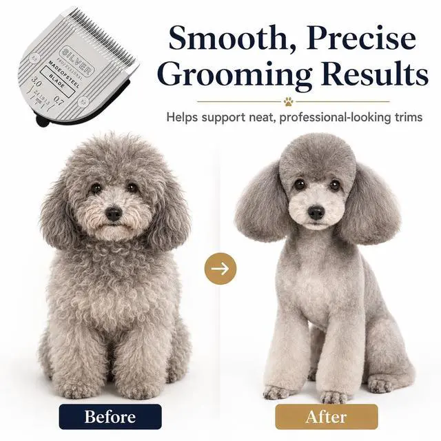 Alt view image 3 of 6 - Adjustable 5 in 1 Replacement Blades Compatible with WAHL Bravura .ChromadoCreativaFigura Dog Clippers for Dogs Grooming(1 Pc)