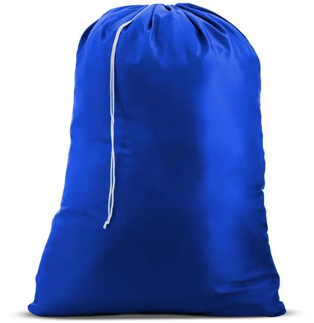 Main image of Extra Large Heavy Duty Laundry Bag 30" x 40" Durable Nylon, Locking Drawstring Closure, Machine Washable, Fits Laundry Basket, Travel & Dorm Dirty Clothes Organizer, Royal Blue
