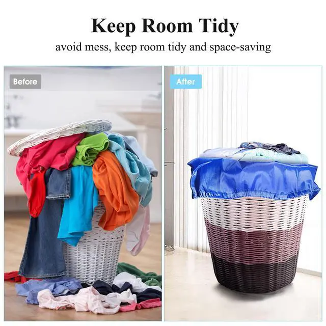 Alt view image 6 of 7 - 28x45 inch Extra Large Laundry Bag 2 Pack Drawstring Laundry Hamper Bag Heavy Duty Dirty Clothes Bag Washable Organizer Storage for Camp Drying Do Not Exceed 176 Blue