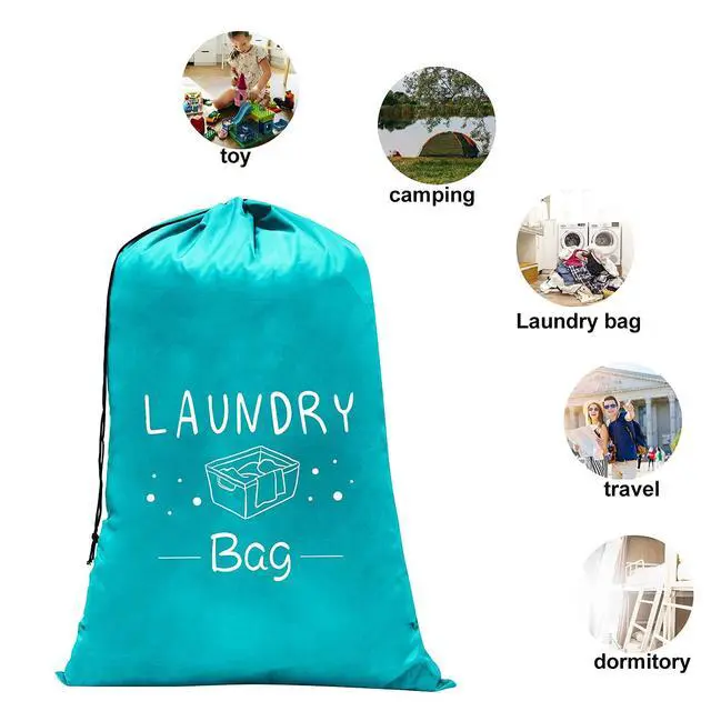 Alt view image 7 of 7 - 2 Pack Extra Large Travel Laundry Bag, Dirty Clothes Organizer with Drawstring,Heavy Duty Travel Laundry Bags,Easy Fit a Laundry Hamper Travel Essentials