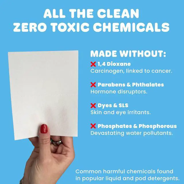 Alt view image 3 of 7 - Laundry Detergent Sheets - 3 Enzymes, Skin Safe, Non-Toxic Clean