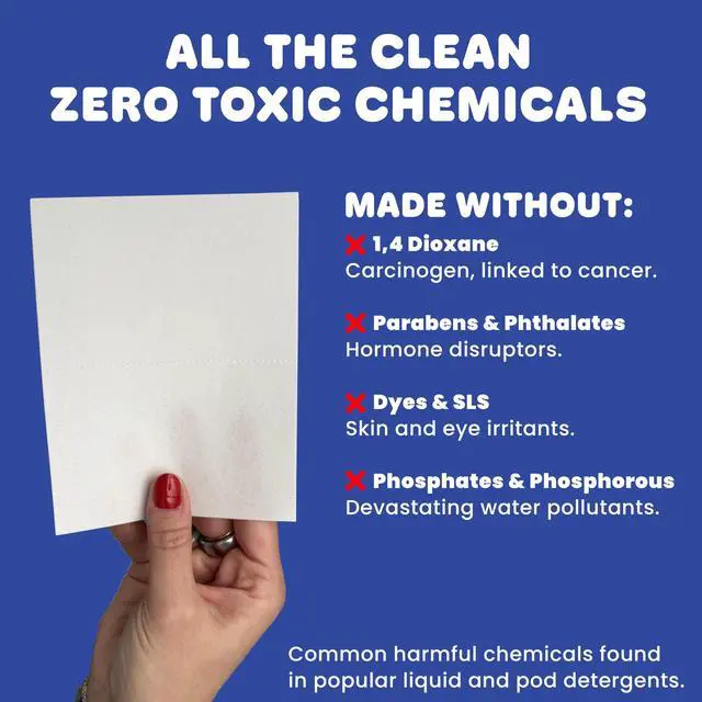 Alt view image 3 of 7 - Laundry Detergent Sheets - 3 Enzymes, Skin Safe, Non-Toxic Clean