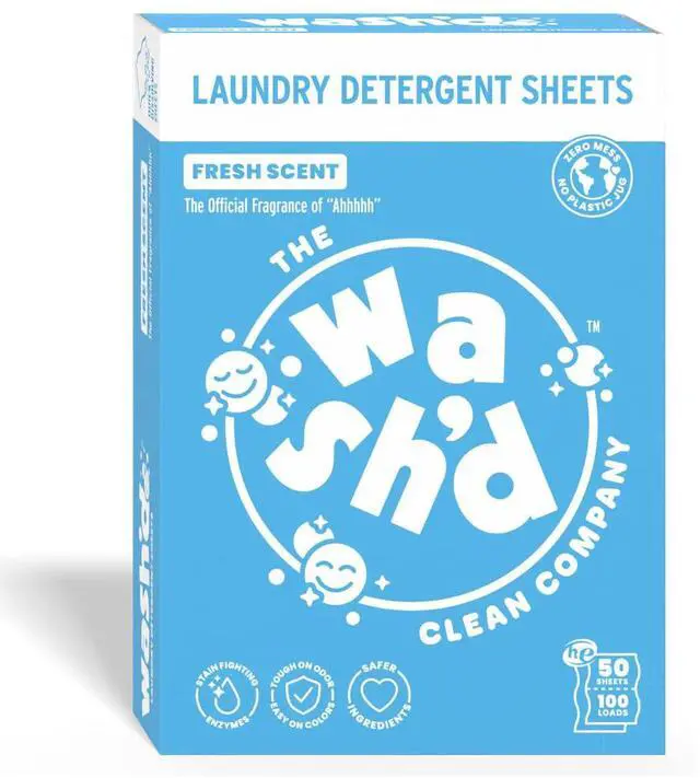 Main image of Laundry Detergent Sheets - 3 Enzymes, Skin Safe, Non-Toxic Clean