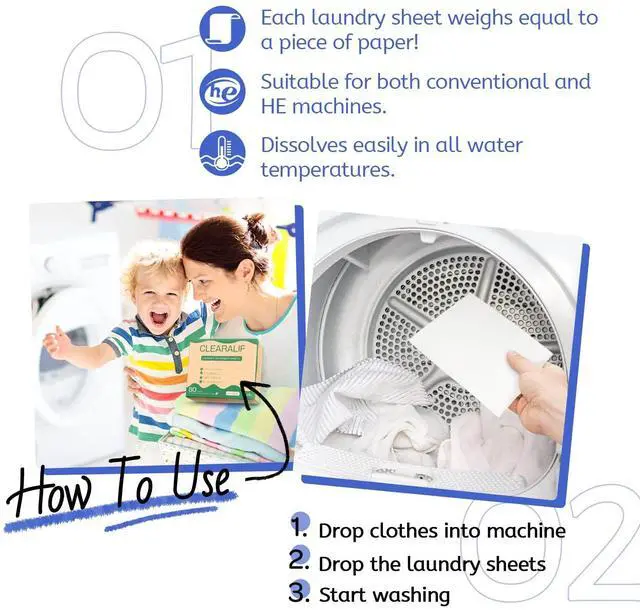 Alt view image 6 of 6 - Laundry Detergent Sheets Up to 160 Loads, Fresh Linen - Great For Travel,Apartments, Dorms,Laundry Detergent Strips Eco Friendly & Hypoallergenic