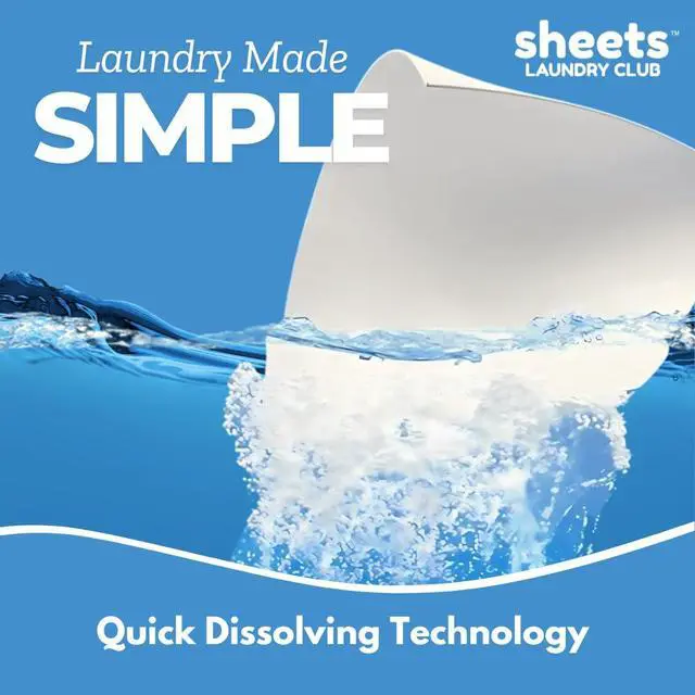 Alt view image 3 of 7 - Liquidless Laundry Detergent Sheets, 100 Loads - Fragrance Free Scent, Eco-Friendly, Quick-Dissolving Formula, Hypoallergenic, Septic Safe, Plastic-Free Packaging - 50 Sheets