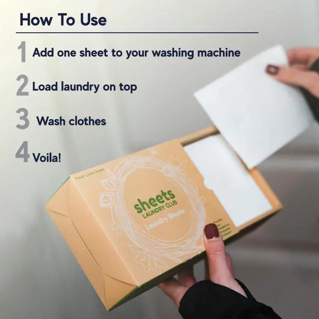 Alt view image 4 of 7 - Liquidless Laundry Detergent Sheets, 100 Loads - Fragrance Free Scent, Eco-Friendly, Quick-Dissolving Formula, Hypoallergenic, Septic Safe, Plastic-Free Packaging - 50 Sheets
