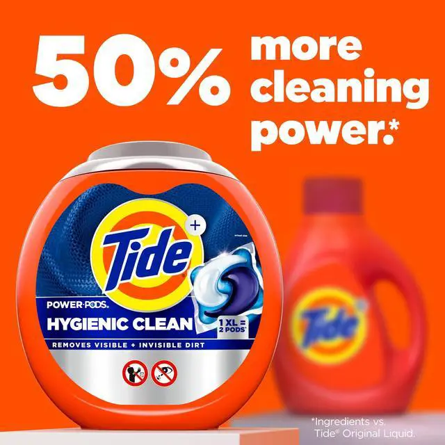 Alt view image 7 of 7 - Hygienic Clean Power PODS Laundry Detergent Pacs, Original Scent, 45 Count, Removes Visible and Invisible Dirt