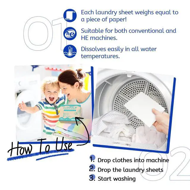 Alt view image 5 of 6 - Laundry Detergent Sheets Up to 240 Loads, Fresh Linen - Great For Travel,Apartments, Dorms,Laundry Detergent Strips Eco Friendly & Hypoallergenic