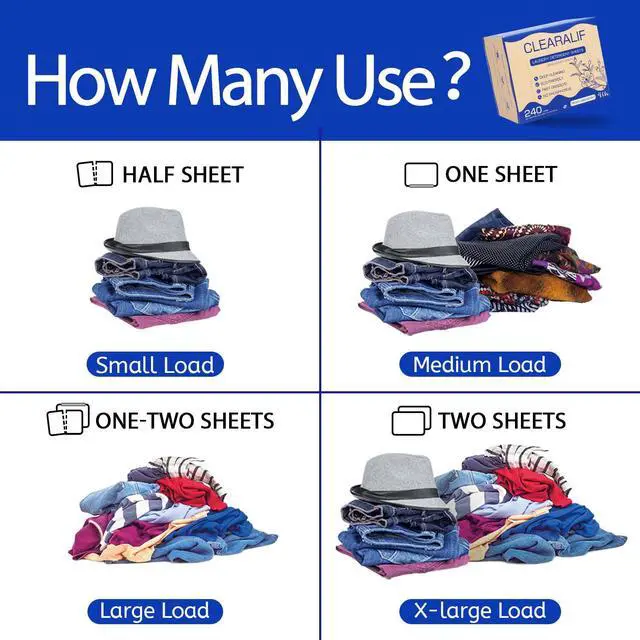 Alt view image 6 of 6 - Laundry Detergent Sheets Up to 240 Loads, Fresh Linen - Great For Travel,Apartments, Dorms,Laundry Detergent Strips Eco Friendly & Hypoallergenic