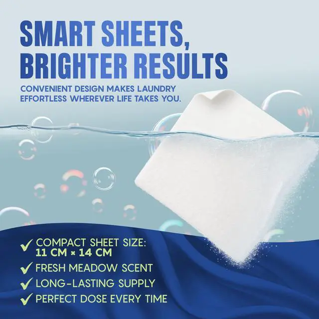 Alt view image 6 of 6 - Travel Laundry Detergent Sheets, Fresh Meadow, 30 Loads, 3 Pack