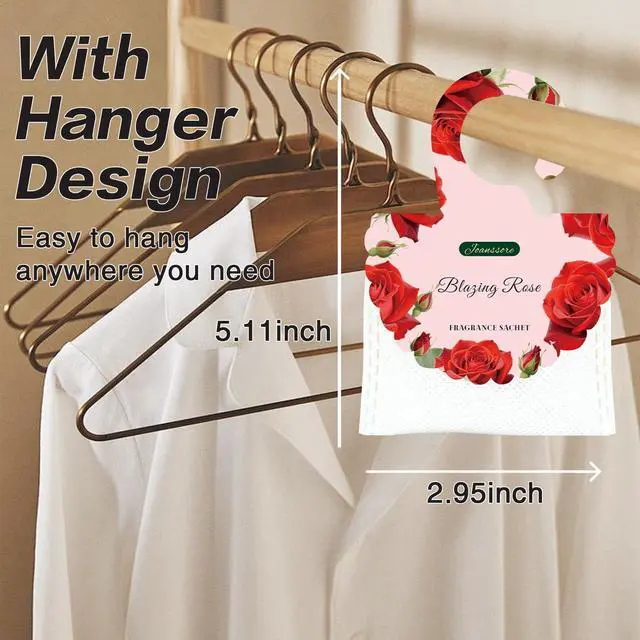 Alt view image 4 of 7 - 15 Packs Scented Sachets Bag for Drawers and Closets, Hanging Closet Freshener for Home Fragrance Sachet, Long-Lasting Drawer Deodorizer Smell Goods for House (Blazing Rose)