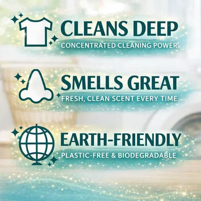 Alt view image 4 of 7 - Magical Laundry Detergent Sheets, 120 Loads | Dissolves Fast, Lifts Stains, Gentle on Skin | Heavy Jug Free, Plastic Free, Forever Chemical Free | Family Owned & Operated | Fresh Scent, 60 Count