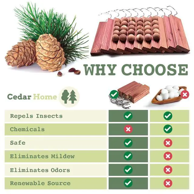 Alt view image 2 of 7 - Cedar Hyde Cedar Blocks for Clothes Storage | Cedar Hang Ups & Cedar Balls | Dresser Drawer Freshener Odor Eliminator | 22 Pieces, 12 Cedar Hang Ups & Bonus 10 Cedar Balls | U.S.A Seller