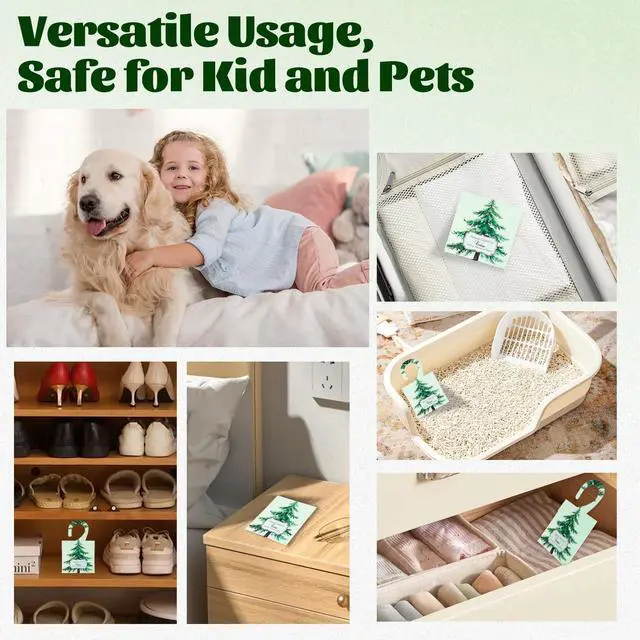 Alt view image 5 of 7 - 24 Pack Cedar Sachets for Drawers and Closets, Natural Closet Freshener Drawer Scented Sachets Hanging Home Fragrance Long Lasting with 10 Hanging Bags
