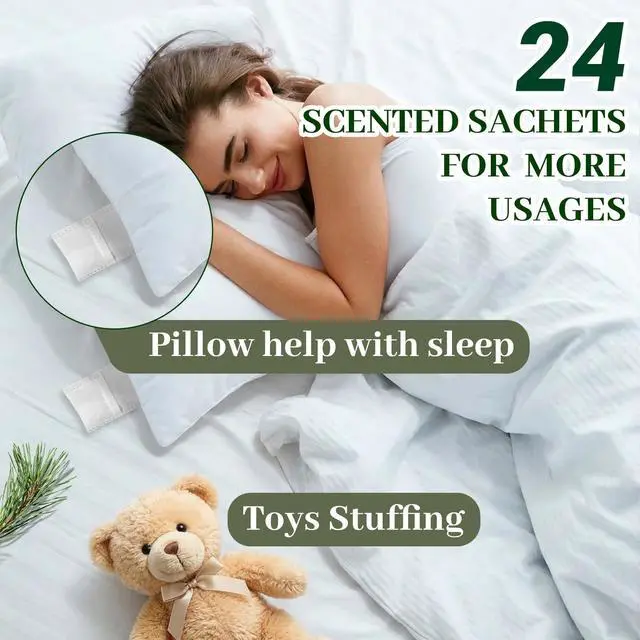 Alt view image 6 of 7 - 24 Pack Cedar Sachets for Drawers and Closets, Natural Closet Freshener Drawer Scented Sachets Hanging Home Fragrance Long Lasting with 10 Hanging Bags