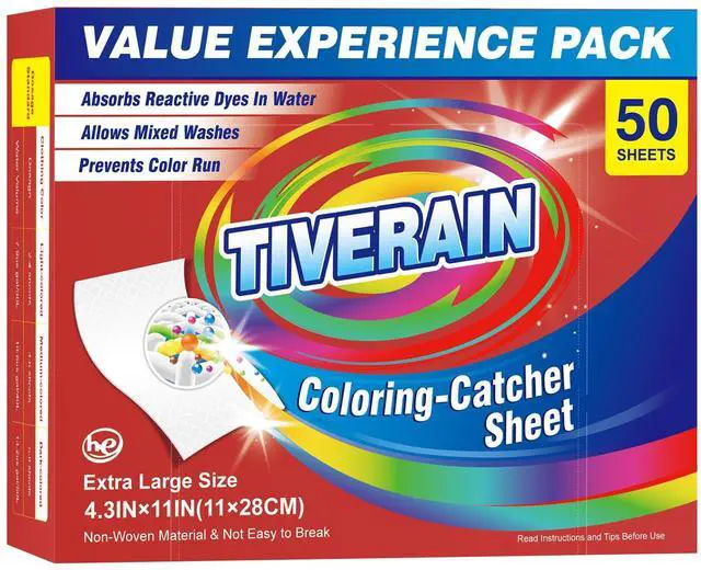 Main image of Laundry Color Catchers Sheet 50 Count,Color Catchers for Laundry Allow Clothes Mixed Washes and Prevents Color Run,Color Grabber Laundry Sheets,Fragrance Free Color Remover for Clothes