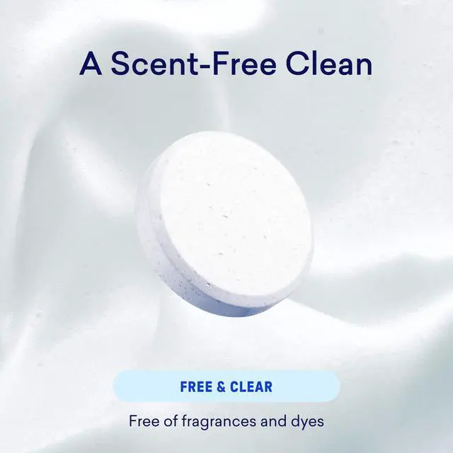 Alt view image 5 of 7 - Laundry Detergent Tablets, 36 Count, Plastic-Free Eco-Friendly, Fragrance Free and Clear, Safe for Sensitive Skin, No Harsh Chemicals, Lifts Tough Stains and Odors