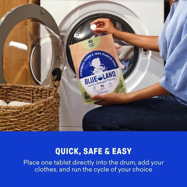 Alt view image 7 of 7 - Laundry Detergent Tablets, 36 Count, Plastic-Free Eco-Friendly, Fragrance Free and Clear, Safe for Sensitive Skin, No Harsh Chemicals, Lifts Tough Stains and Odors