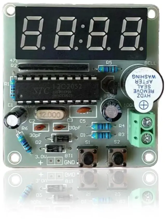 Main image of Soldering Practice Kit 4-bit Clock Kit Electronics Kit DIY Kit Soldering Project Soldering Practice Kits Soldering Projects