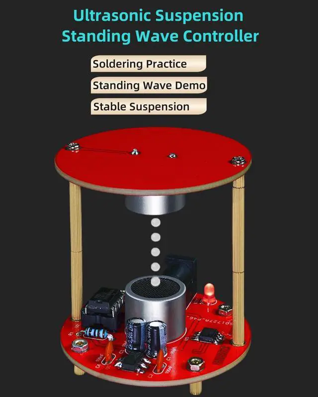 Alt view image 3 of 7 - DIY Ultrasonic Suspension Standing Wave Controller Soldering Practice Kit, DIY Electronic Kit, Fun Science Kit, STEM kit, Ultrasonic Standing Wave Controlled Levitation kit