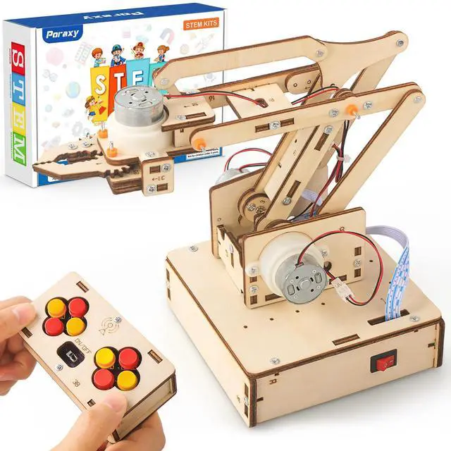 Main image of Robot Arm Kits, Robotics for Kids Ages 8-12 14-16 STEM Toys, DIY Science Experiment Engineering Building Circuits Projects, Birthday Gifts for 9 10 11 13 14 15 16+ Year Old Boys Girls Teens Adults