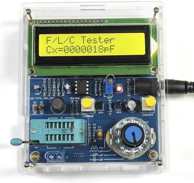Main image of DIY Frequency, Inductance & Capacitance Meter Soldering Practice kit, Complete Soldering Project kit with Components, PCB & Enclosure, Perfect for Electronics Enthusiasts & Beginners