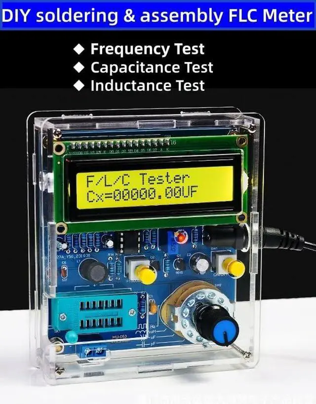 Alt view image 2 of 7 - DIY Frequency, Inductance & Capacitance Meter Soldering Practice kit, Complete Soldering Project kit with Components, PCB & Enclosure, Perfect for Electronics Enthusiasts & Beginners
